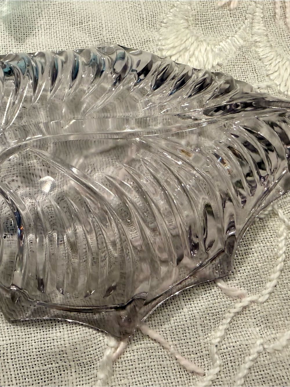 VINTAGE! Peedee set 6 Harlequin Glass Leaf Trinket/Ashtray Trays Japan/No Chips - Picture 5 of 7